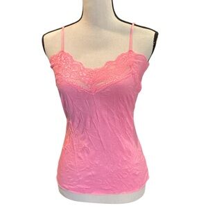 BONGO Pink Lace Trim Camisole